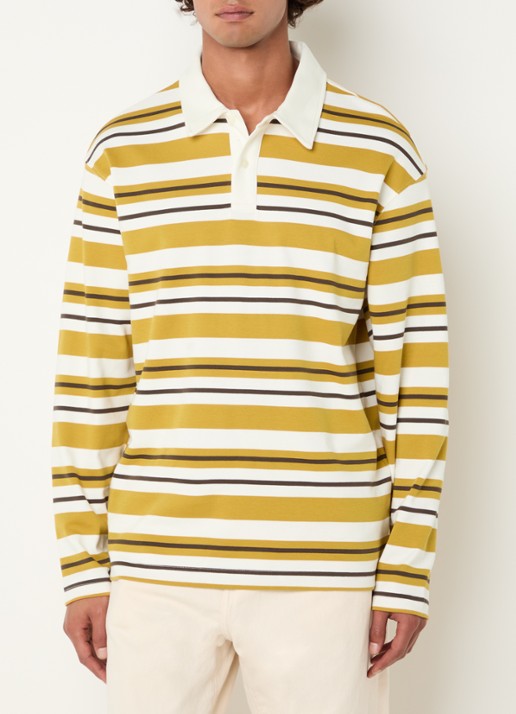 Selected Reguar fit polo met streepprint