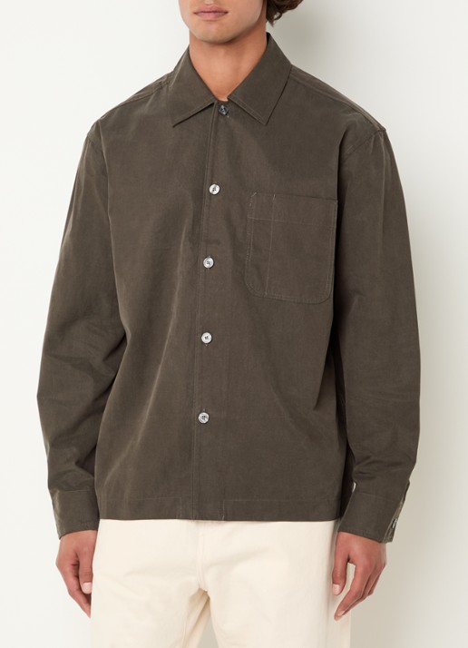 Selected Regular fit overshirt met borstzak