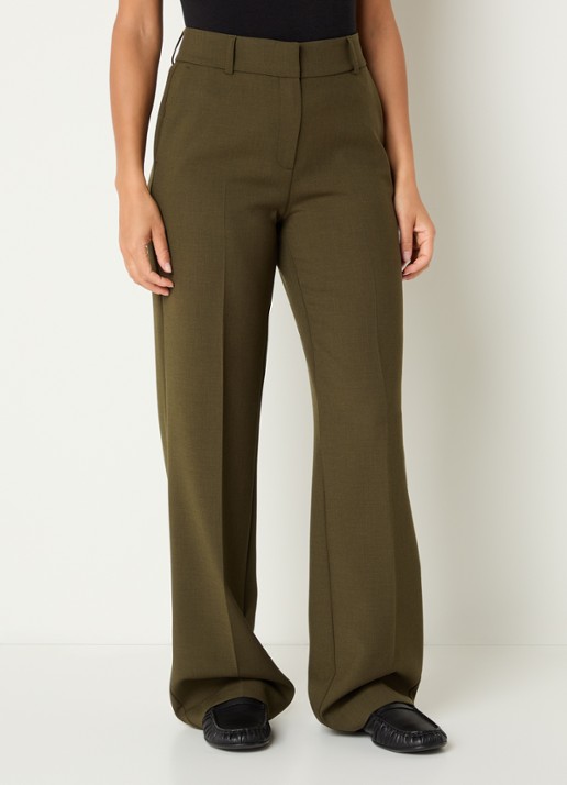 Selected Rita high waist straight fit pantalon met steekzakken