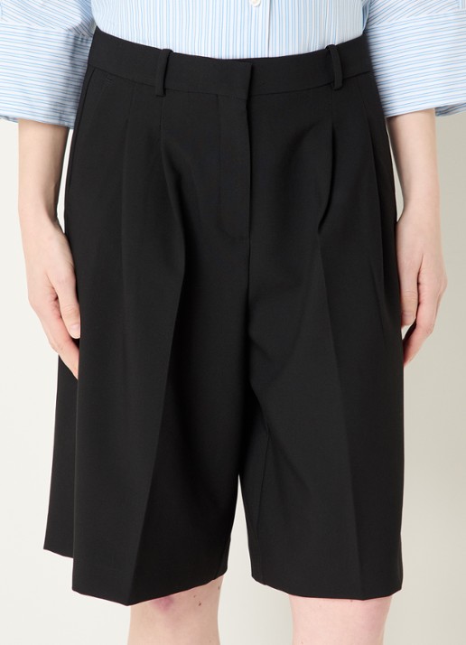 Selected Rita high waist wide fit korte broek met steekzakken