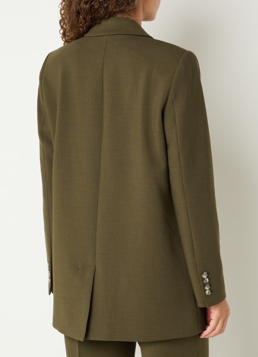 Selected Rita oversized blazer met klepzakken en schoudervulling - achterkant 2 mosgroen