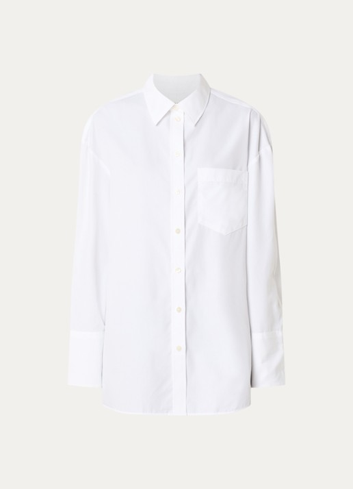 Selected Slwdannie blouse met borstzak - voorkant 3 wit