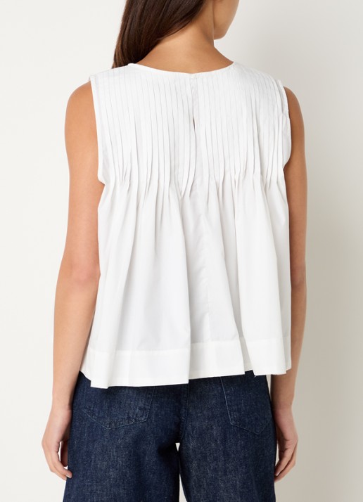 Selected Sophia top met ronde hals - achterkant 4 wit