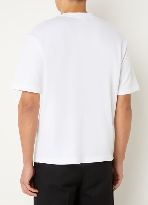 Selected T-shirt met stretch - achterkant 4 wit