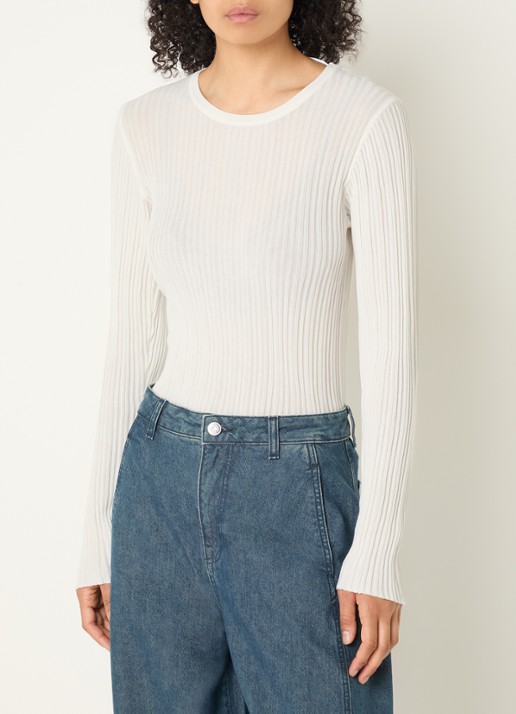 Selected Toledo grofgebreide pullover met ronde hals