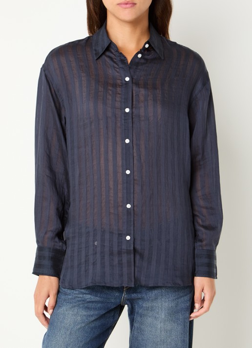 Selected Toran semi-transparante blouse met streepprint