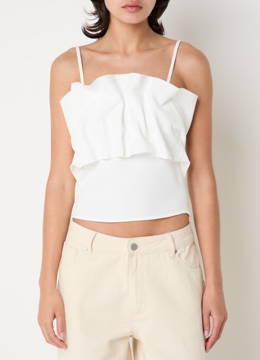 Selected Vinelle top met volant