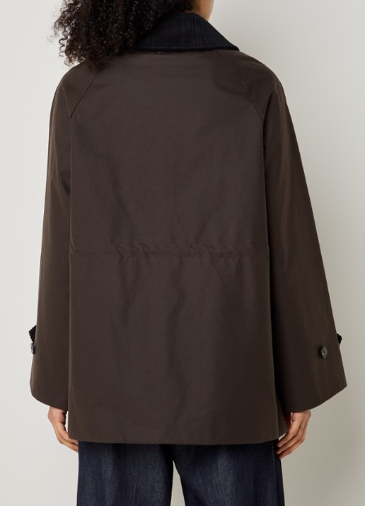 Selected Wilma jack met details van corduroy - achterkant 4 donkerbruin