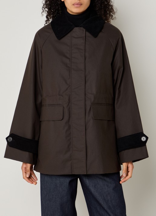 Selected Wilma jack met details van corduroy - detail 3 donkerbruin