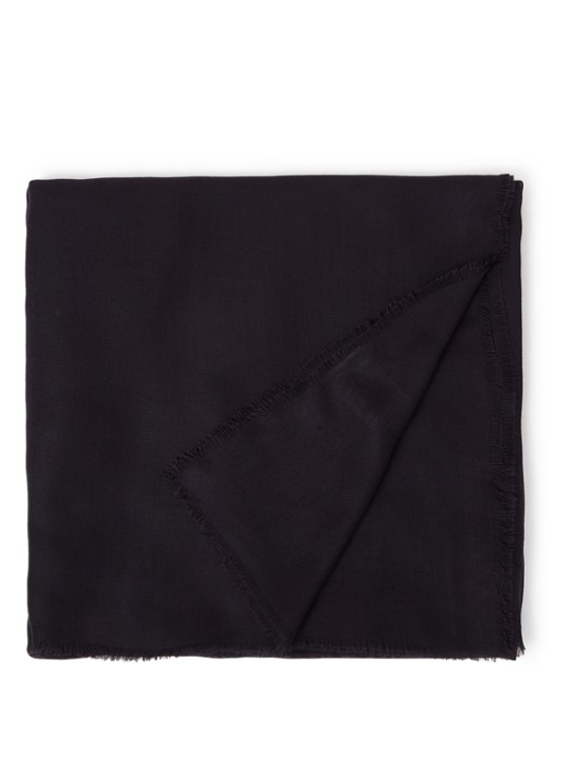 Semi-transparante sjaal 140 x 140 cm - voorkant donkerblauw