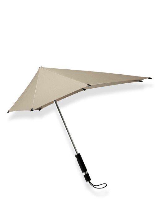 Senz Original aerodynamische lange stormparaplu - voorkant beige