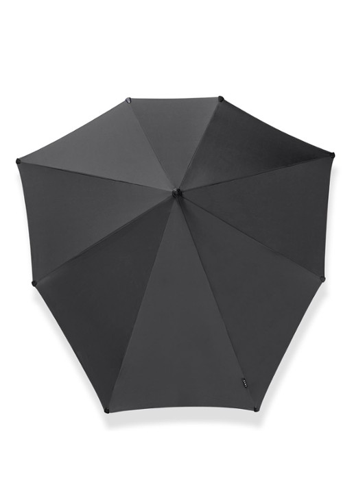 Senz XXL aerodynamische lange stormparaplu - voorkant 2 zwart