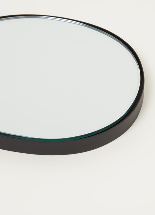 Serax A wandspiegel 20,5 cm  - detail zwart