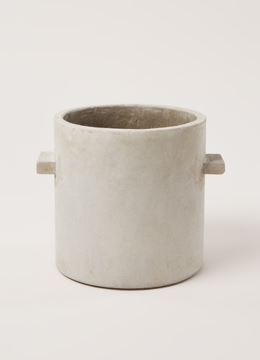 Serax Bloempot van beton voor binnen Ø 20 cm - voorkant 2 lichtgrijs
