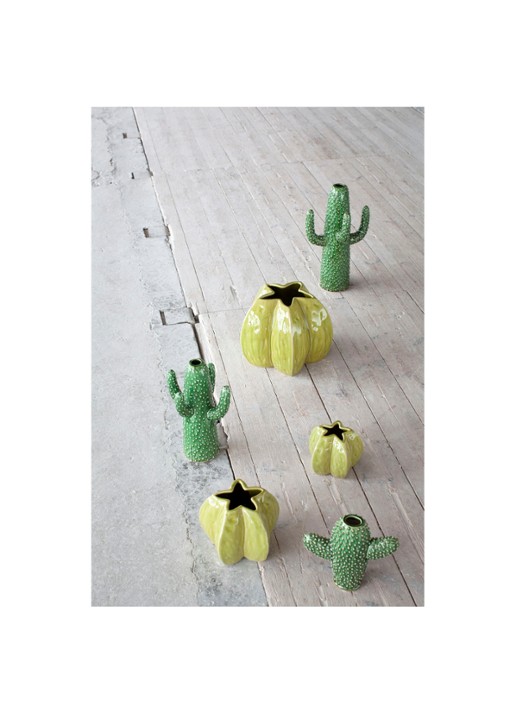 Serax Cactus vaas 29 cm - voorkant 2 groen