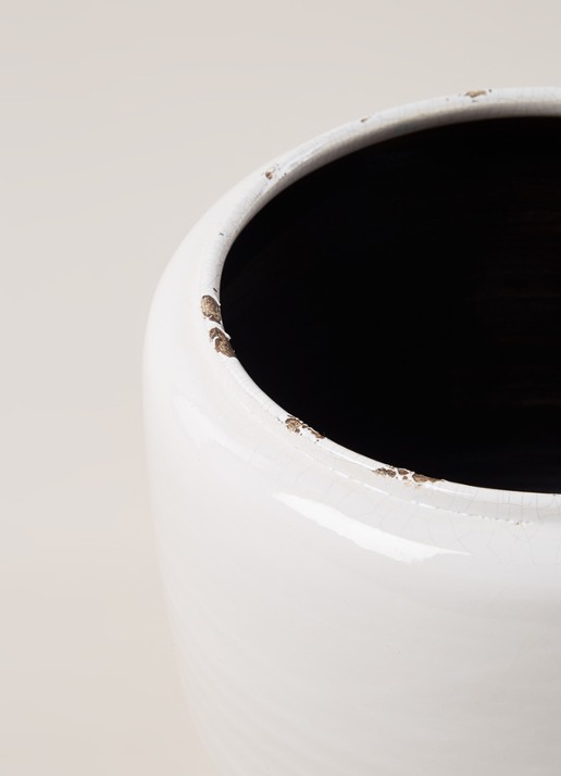 Serax Costa M bloempot van keramiek voor binnen Ø21 cm - detail gebroken wit