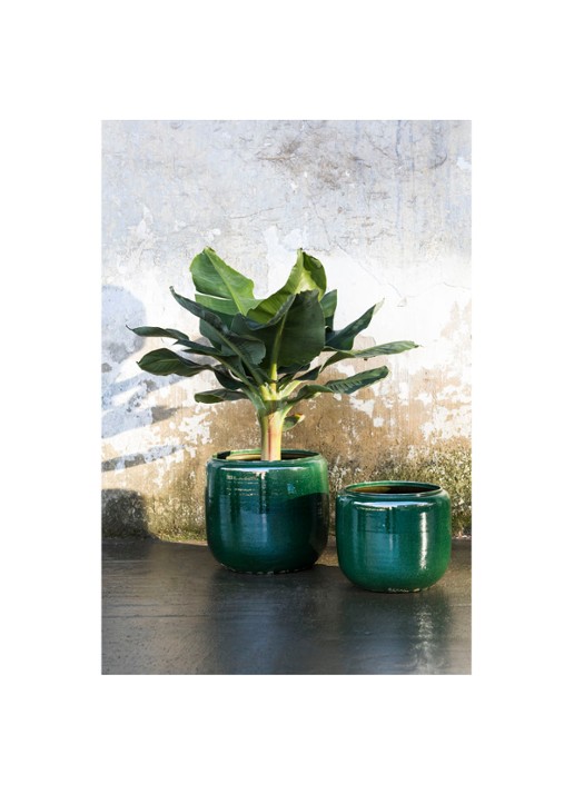 Serax Costa M bloempot voor binnen Ø21 cm - voorkant 2 groen