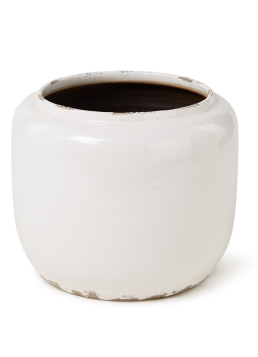 Serax Costa sierpot van keramiek voor binnen Ø18 cm  - voorkant wit