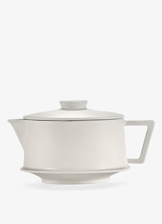 Serax Dune theepot 0,9 liter - voorkant 4 gebroken wit