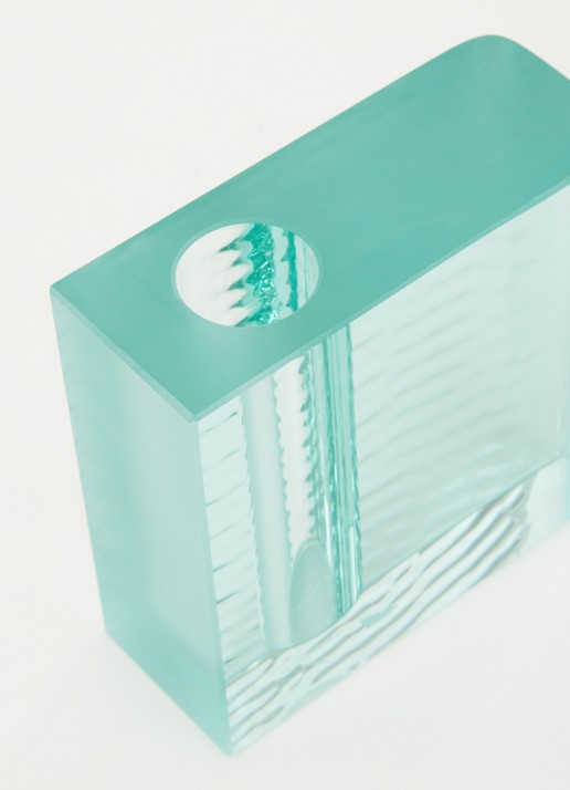 Serax Edu 1 by Ann Demeulemeester vaas 13,1 cm - detail 3 turquoise