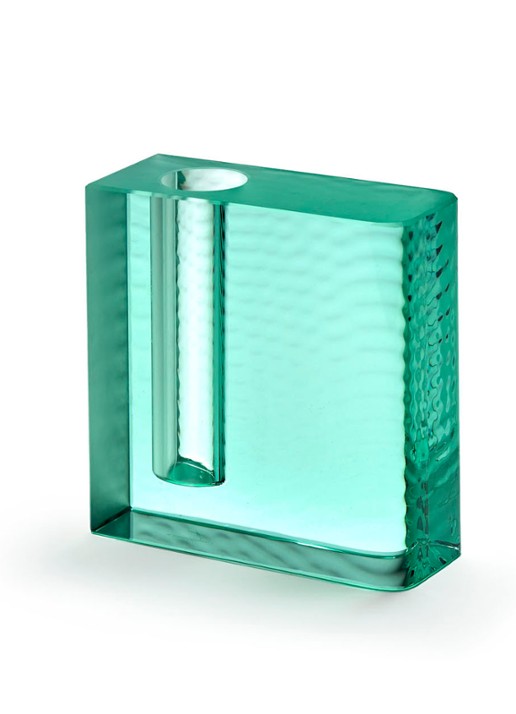Serax Edu 1 by Ann Demeulemeester vaas 13,1 cm - voorkant turquoise