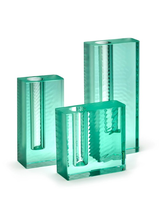 Serax Edu 1 by Ann Demeulemeester vaas 13,1 cm - voorkant 2 turquoise