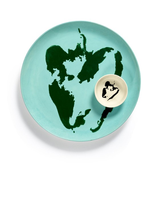Serax FEAST Azure Paprika L dinerbord 26 cm - detail 4 turquoise