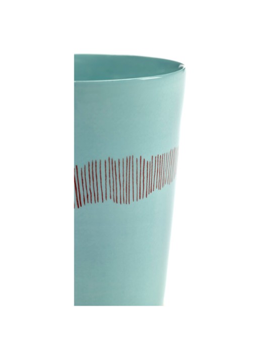 Serax FEAST Azure Swirl-Stripes theekop 33 cl - detail 3 turquoise