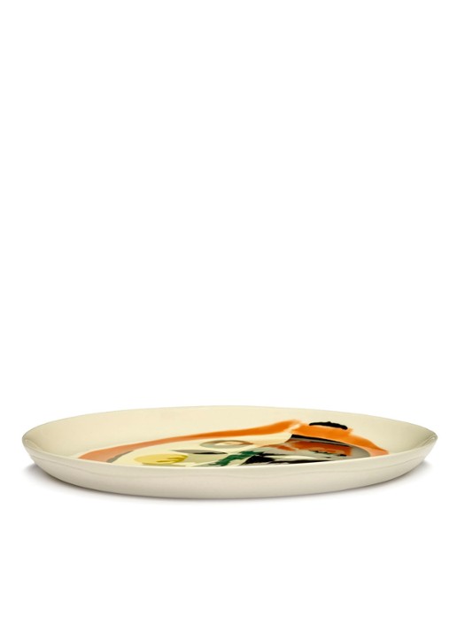 Serax FEAST Face 1 M dinerbord 22,5 cm - detail 3 gebroken wit