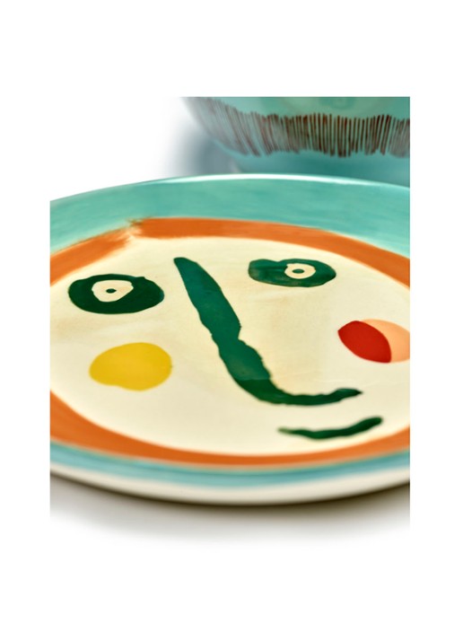 Serax FEAST Face 2 S ontbijtbord 19 cm - detail 2 turquoise
