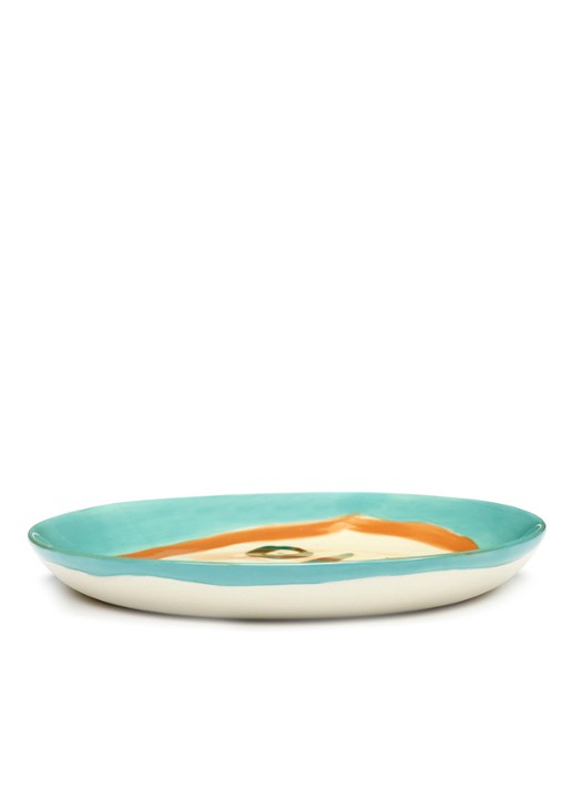 Serax FEAST Face 2 XS gebaksbordje 16 cm - detail turquoise