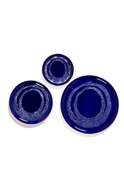 Serax FEAST Lapis Lazuli Swirl-Dots S ontbijtbord 19 cm - detail 4 donkerblauw
