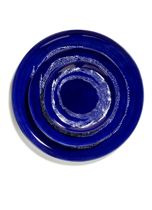 Serax FEAST Lapis Lazuli Swirl-Dots S ontbijtbord 19 cm - detail 5 donkerblauw