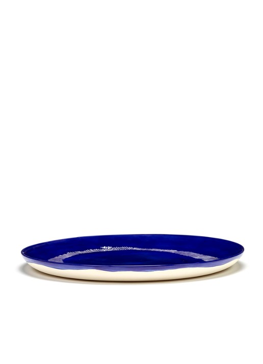 Serax FEAST Lapis Lazuli Swirl-Stripes L dinerbord 26,5 cm - detail 3 donkerblauw