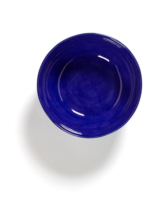 Serax FEAST Lapis Lazuli Swirl-Stripes L kom 18 cm - detail 3 donkerblauw