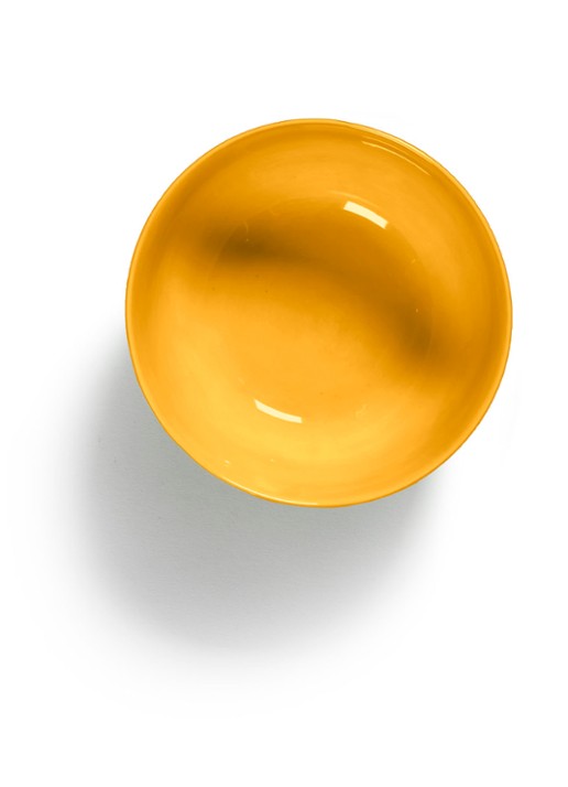 Serax FEAST Sunny Yellow Swirl-Stripes S kom 16 cm - detail geel