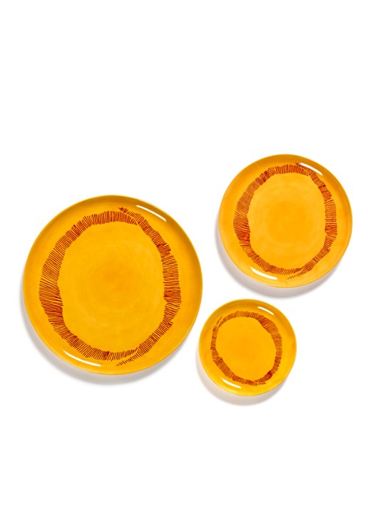 Serax FEAST Sunny Yellow Swirl-Stripes S ontbijtbord 19 cm - detail 2 geel