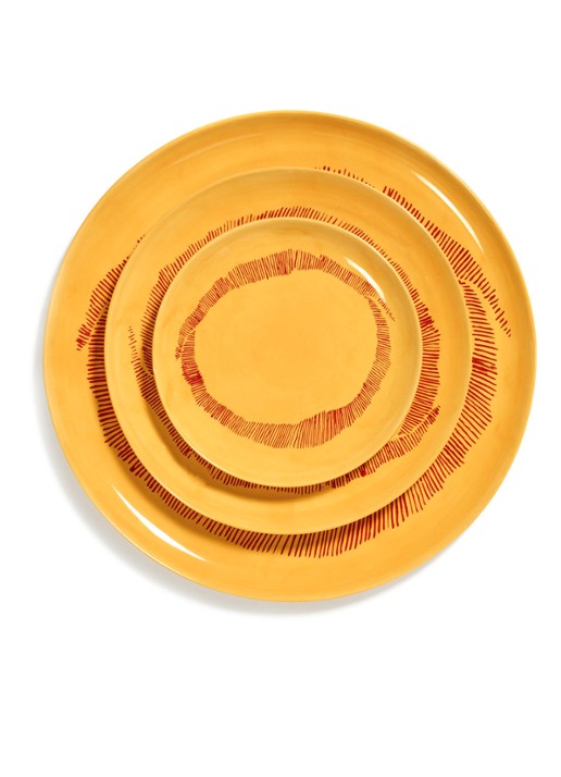 Serax FEAST Sunny Yellow Swirl-Stripes S ontbijtbord 19 cm - detail 3 geel