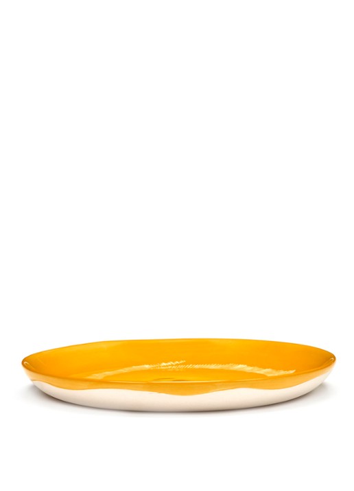 Serax FEAST Sunny Yellow Swirl-Stripes S ontbijtbord 19 cm - detail geel