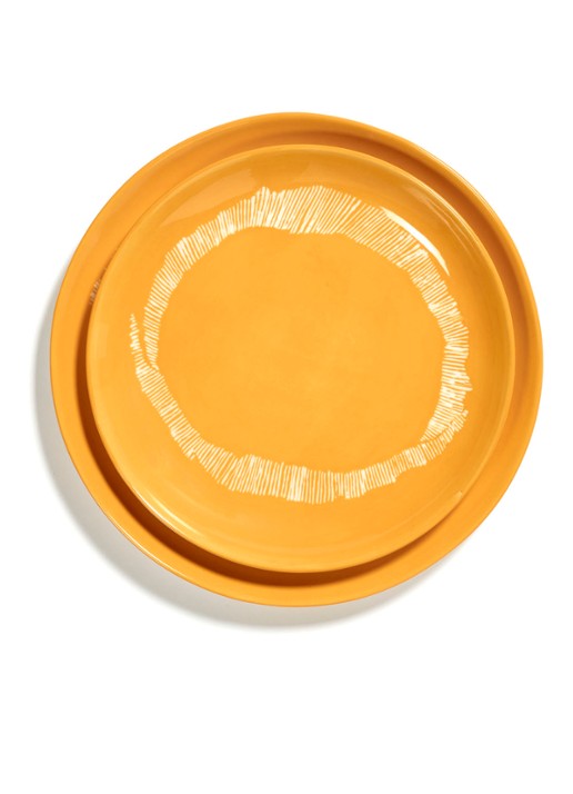 Serax FEAST Sunny Yellow Swirl-Stripes S ontbijtbord 19 cm - detail 3 geel