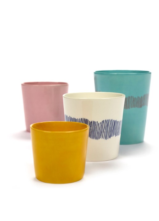 Serax FEAST Swirl-Stripes koffiekopje 25 cl - detail 4 gebroken wit