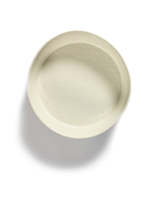 Serax FEAST Swirl-Stripes saladeschaal 28,5 cm - detail gebroken wit