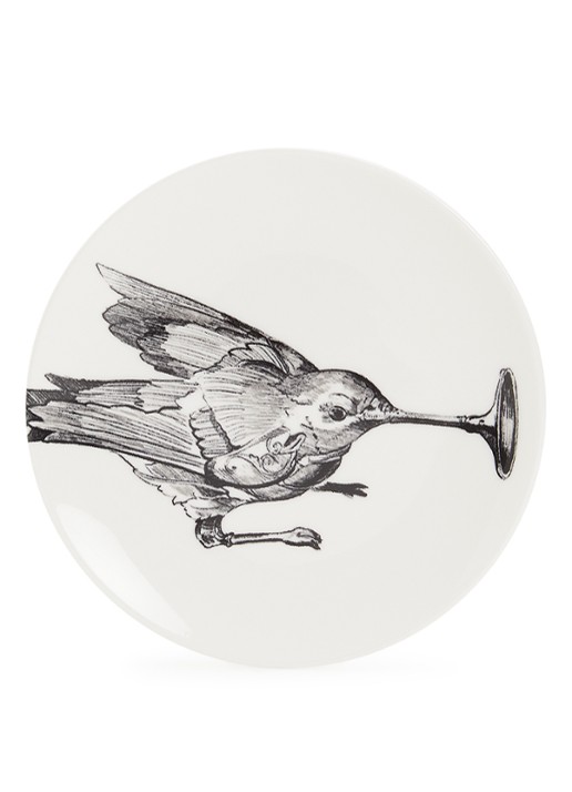Serax Hummingbird gebaksbordje 12 cm - voorkant wit