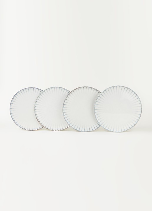 Serax Inku dinerbord 27 cm set van 4 - voorkant 3 wit