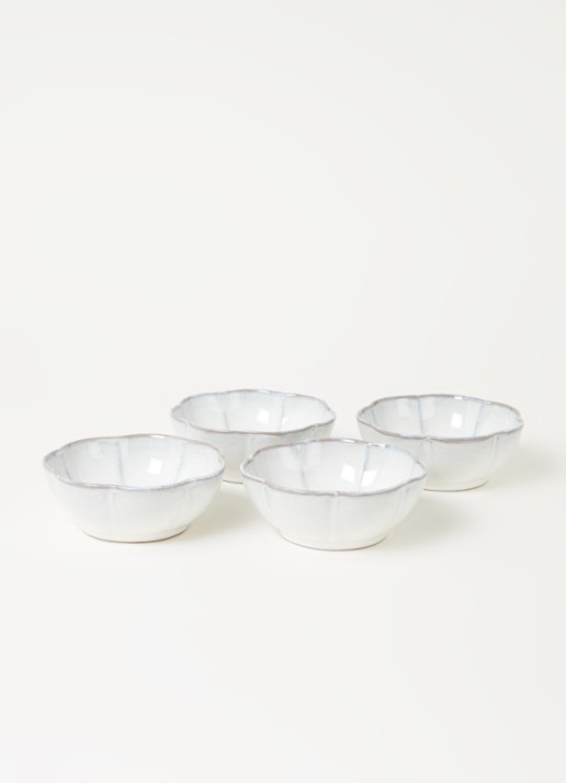 Serax Inku L kom 13 cm set van 4 - voorkant 2 wit