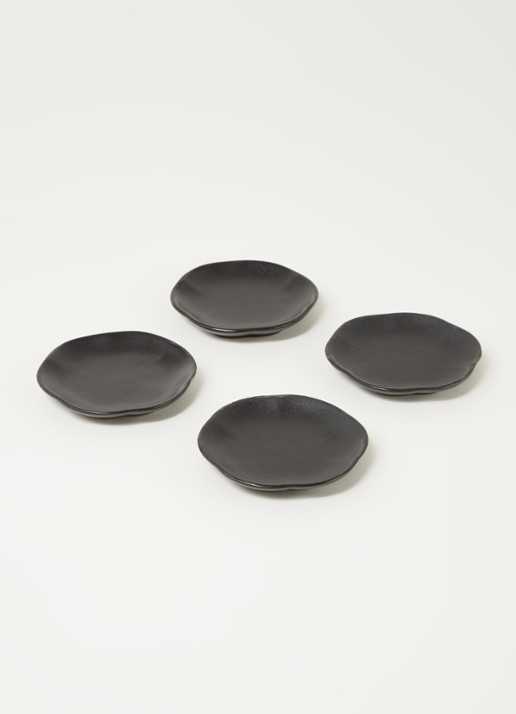 Serax Inku theetipje 9 cm set van 4 - voorkant 2 zwart