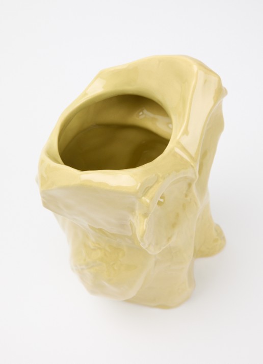 Serax Owl S vaas 23 cm - voorkant 2 okergeel