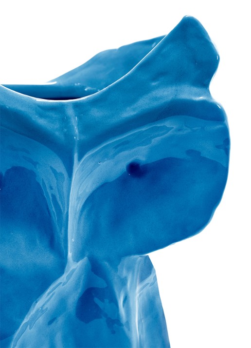Serax Owl vaas van aardewerk S  - achterkant 2 blauw
