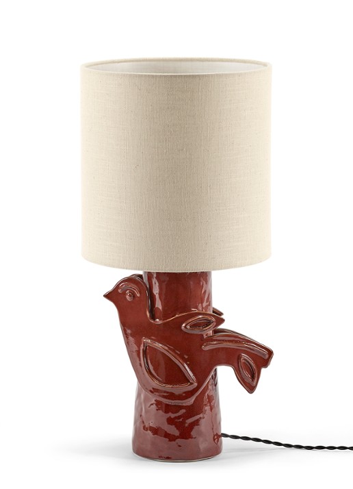 Serax Paloma tafellamp Ø 25 cm - voorkant donkerrood