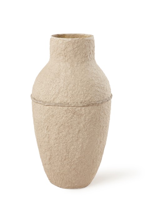 Serax Paperpulp vaas XL 38 cm  - voorkant 2 lichtbruin